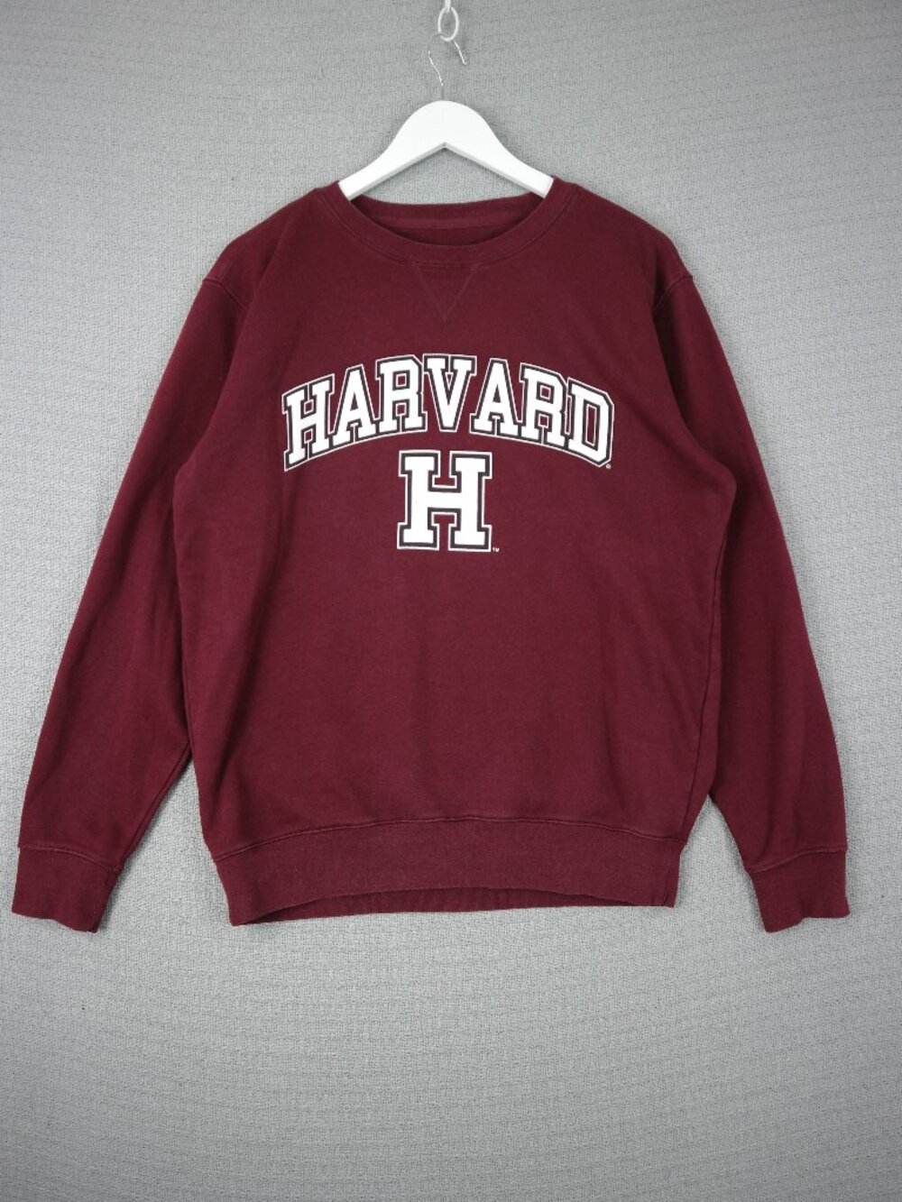 Harvard Collegiate Burgundy Crewneck Sweater Large